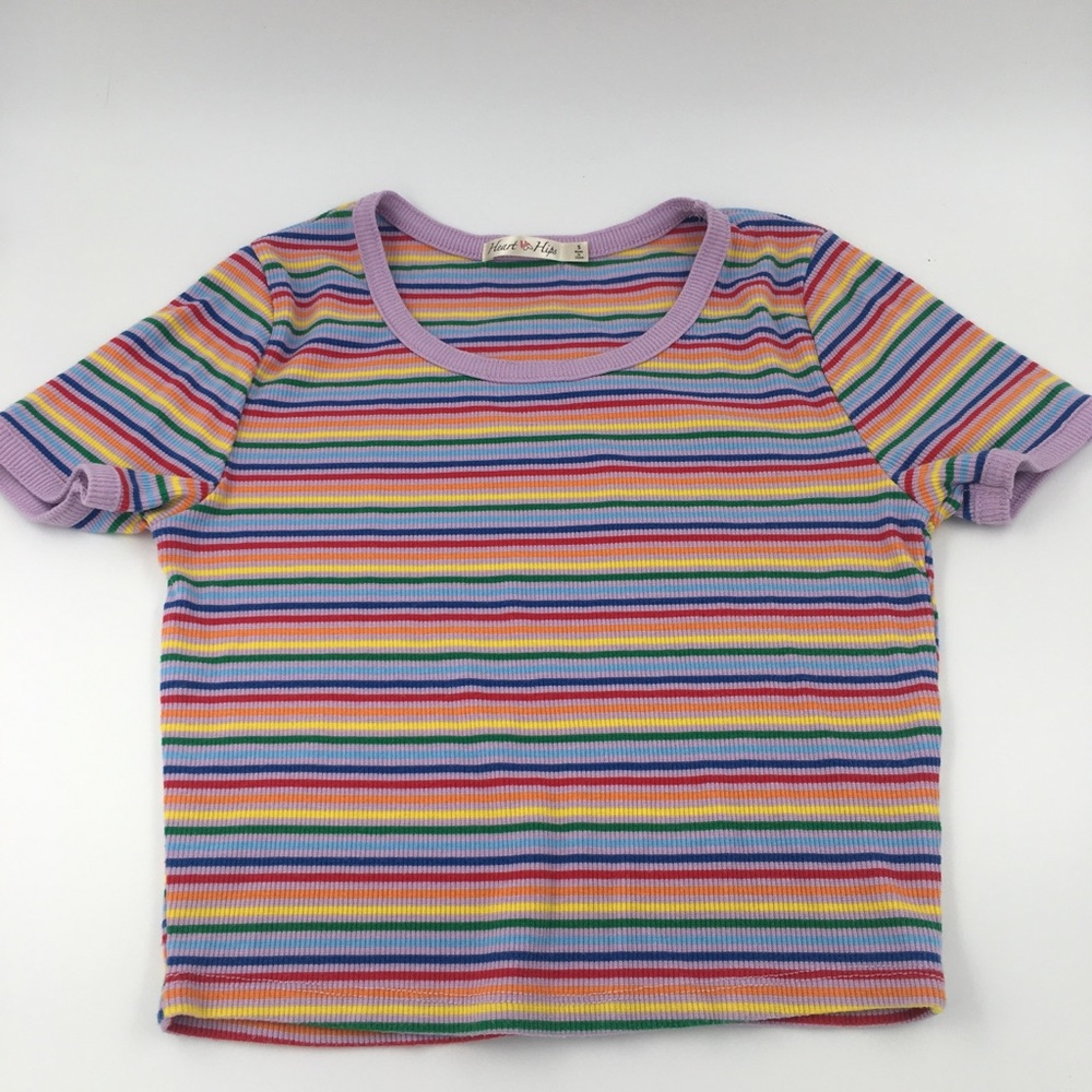 striped crop top